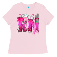 Bubblegum Pink Breast Cancer RN Registered Nurse Ladies Tee - texasbilliewilder