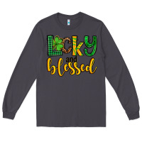 Smoke St. Patrick's Lucky and blessed Long Sleeve Tee - OliviaCreatesArt