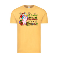 Vintage Mustard all i want for christmas is a unicorn Vintage Tee - CowGirlArtShop