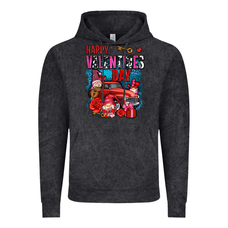 Happy Valentines Day With Gnomes And Truck Olivia Vintage Hoodie by OliviaCreatesArt | Teevron