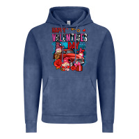 Vintage Denim happy valentines day with gnomes and truck olivia Vintage Hoodie - OliviaCreatesArt