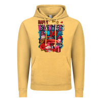 Vintage Mustard happy valentines day with gnomes and truck olivia Vintage Hoodie - OliviaCreatesArt