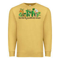 Antique Gold st. patricks day registered nurse lpn heart Premium Sweatshirt - BarkalooDesign