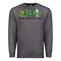 Charcoal Heather st. patricks day registered nurse lpn heart Premium Sweatshirt - BarkalooDesign