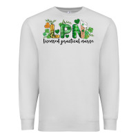 Dove Grey st. patricks day registered nurse lpn heart Premium Sweatshirt - BarkalooDesign