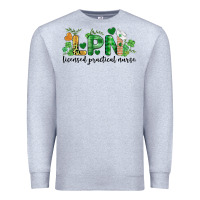 Heather Grey st. patricks day registered nurse lpn heart Premium Sweatshirt - BarkalooDesign