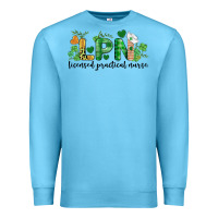 Ocean Blue st. patricks day registered nurse lpn heart Premium Sweatshirt - BarkalooDesign