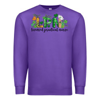 Purple st. patricks day registered nurse lpn heart Premium Sweatshirt - BarkalooDesign
