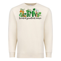 Sandshell st. patricks day registered nurse lpn heart Premium Sweatshirt - BarkalooDesign