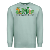 Seafoam st. patricks day registered nurse lpn heart Premium Sweatshirt - BarkalooDesign