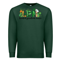 Sports Green st. patricks day registered nurse lpn heart Premium Sweatshirt - BarkalooDesign