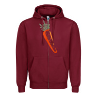 Burgundy big carrot costume cute easy vegetable halloween gift Zipper Hoodie - longCreatives