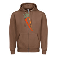 Chestnut big carrot costume cute easy vegetable halloween gift Zipper Hoodie - longCreatives
