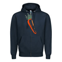 Navy big carrot costume cute easy vegetable halloween gift Zipper Hoodie - longCreatives
