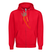 Red big carrot costume cute easy vegetable halloween gift Zipper Hoodie - longCreatives