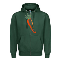 Sports Green big carrot costume cute easy vegetable halloween gift Zipper Hoodie - longCreatives