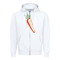 White big carrot costume cute easy vegetable halloween gift Zipper Hoodie - longCreatives
