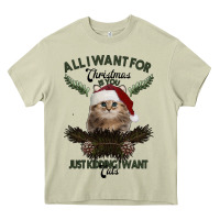 Mossy All I Want For Christmas Is You Just Kidding I Want Cats Heavy Core Tee - Bettercallsaul