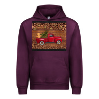 Mauve Wine Christmas truck Urban Hoodie - AdoDesignShop