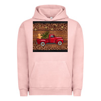 Pigment Salmon Christmas truck Urban Hoodie - AdoDesignShop
