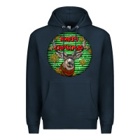 Navy mule buck deer head christmas Premium Hoodie - LillyAllenDesigns