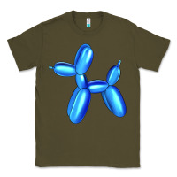 Army Green Blue Dog Balloon Classic Tee - Artiststas