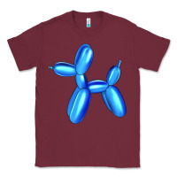 Burgundy Blue Dog Balloon Classic Tee - Artiststas