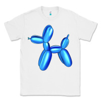 White Blue Dog Balloon Classic Tee - Artiststas