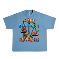 Pebble Blue Love support advocate Urban Heavy Tee - CowGirlArtShop