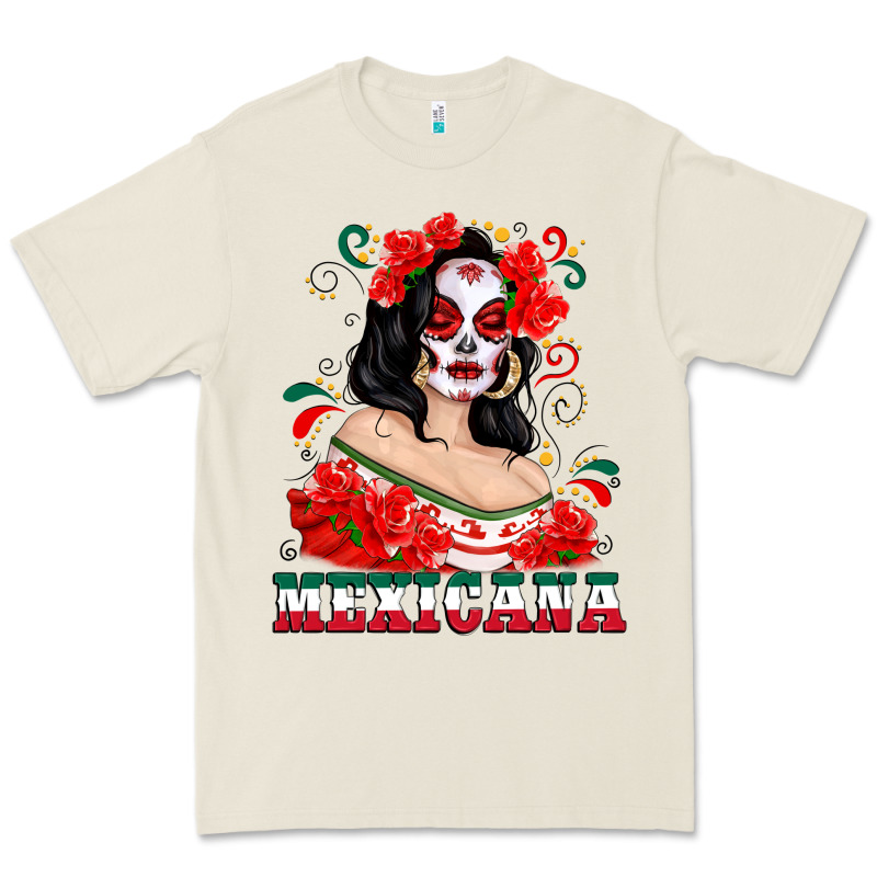 Mexicana With Skull Girl Premium Tee by texasbilliewilder | Teevron