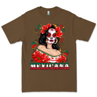 Cacao Mexicana with Skull Girl Premium Tee - texasbilliewilder