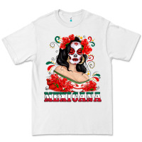 White Mexicana with Skull Girl Premium Tee - texasbilliewilder
