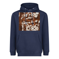Navy brown cowhide Heavyweight Hoodie - BarkalooDesign