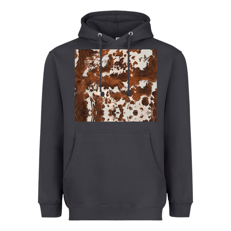 Brown Cowhide Heavyweight Hoodie by BarkalooDesign | Teevron