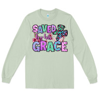 Matcha Easter Day Saved by his grace Long Sleeve Tee - OliviaCreatesArt