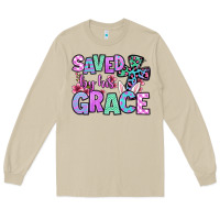 Mushroom Easter Day Saved by his grace Long Sleeve Tee - OliviaCreatesArt