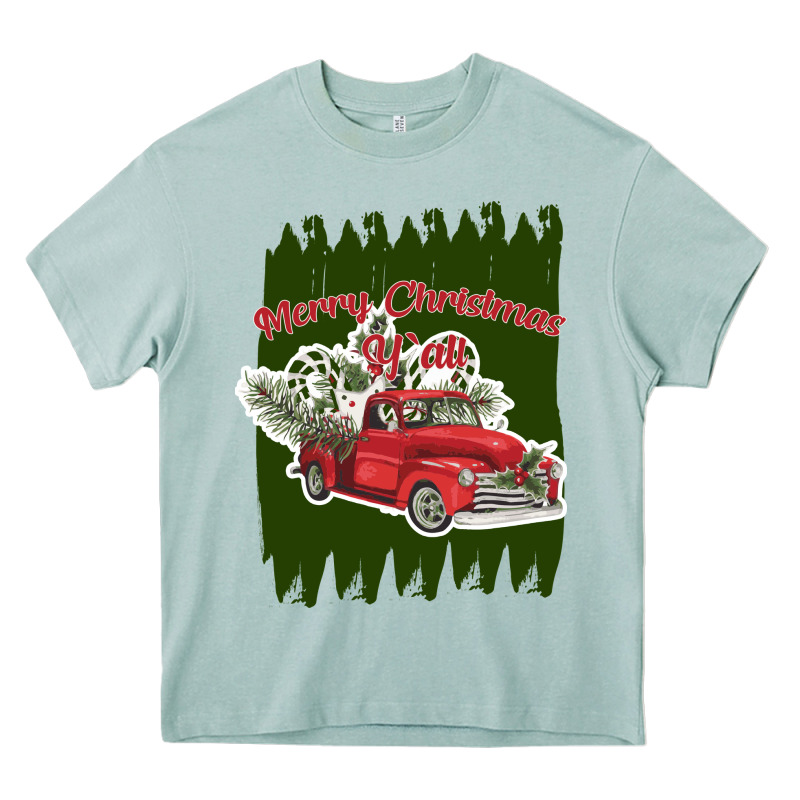 Merry Christmas Y'all Truck Heavy Core Tee by Bettercallsaul | Teevron
