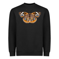 Black Common Buckeye Butterfly Heavyweight Sweatshirt - LillyAllenDesigns