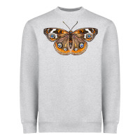 Heather Grey Common Buckeye Butterfly Heavyweight Sweatshirt - LillyAllenDesigns