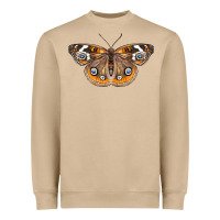 Mushroom Common Buckeye Butterfly Heavyweight Sweatshirt - LillyAllenDesigns