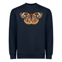 Navy Common Buckeye Butterfly Heavyweight Sweatshirt - LillyAllenDesigns