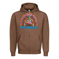 Chestnut teacherlife and teacher gnome rainbow Zipper Hoodie - Artiststas