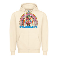 Sandshell teacherlife and teacher gnome rainbow Zipper Hoodie - Artiststas