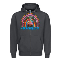 Smoke teacherlife and teacher gnome rainbow Zipper Hoodie - Artiststas