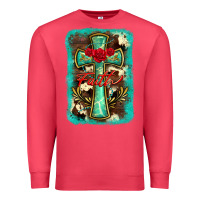 Cardinal cross faith background Premium Sweatshirt - BarkalooDesign