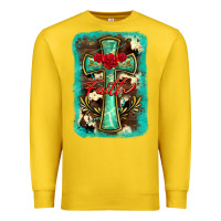 Lemon cross faith background Premium Sweatshirt - BarkalooDesign