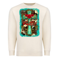 Sandshell cross faith background Premium Sweatshirt - BarkalooDesign