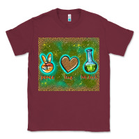 Burgundy peace love lab tech Classic Tee - TumblerDesignByShophia