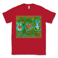 Red peace love lab tech Classic Tee - TumblerDesignByShophia