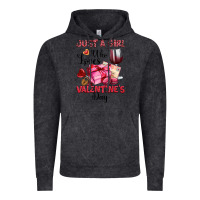 Vintage Black just a girl who loves valentine's day Vintage Hoodie - OliviaCreatesArt